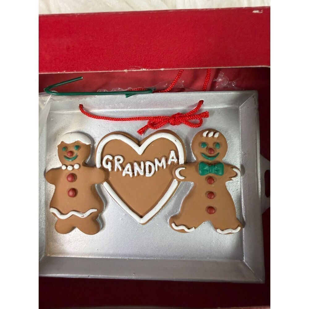 American Greetings Grandma Ornament Gingerbread Heart Retro Christmas Holiday